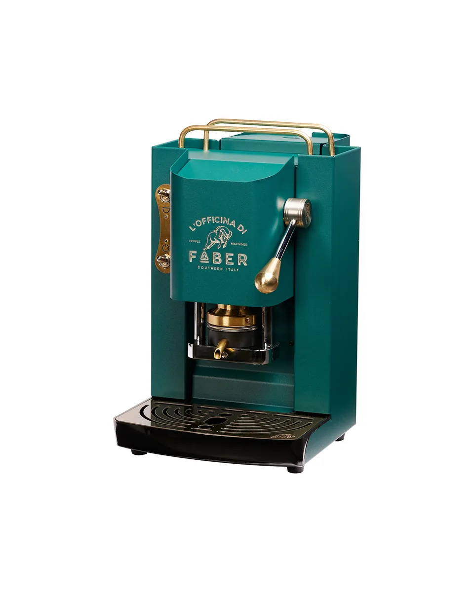 faber-pro-deluxe-2-0-macchina-caff-cialde-ese-british-green-ottone-95 image 1