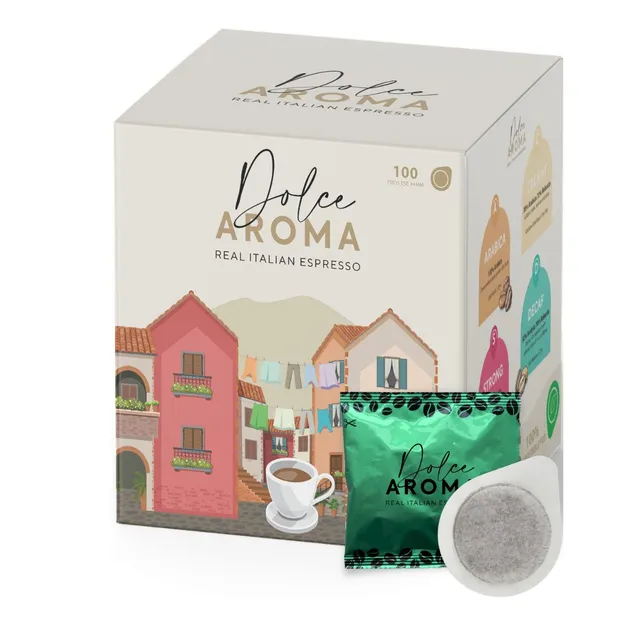 dolce-aroma-decaf-decaffeinato-in-cialde-ese-da-100-pezzi image 1