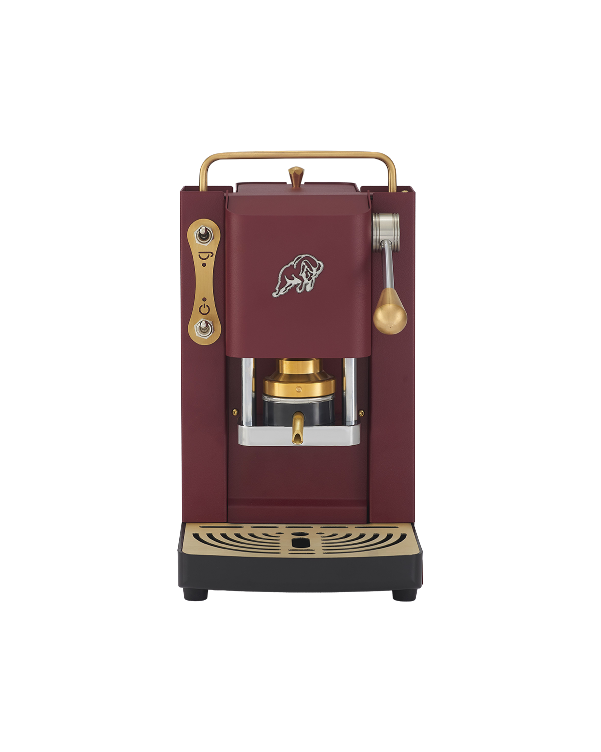 faber-pro-essential-3-0-macchina-caff-a-cialde-cherry-red-ottone image 1