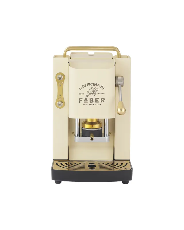 faber-pro-deluxe-2-0-heritage-brass-macchina-per-caff-a-cialde-95-con-elettroval image 1