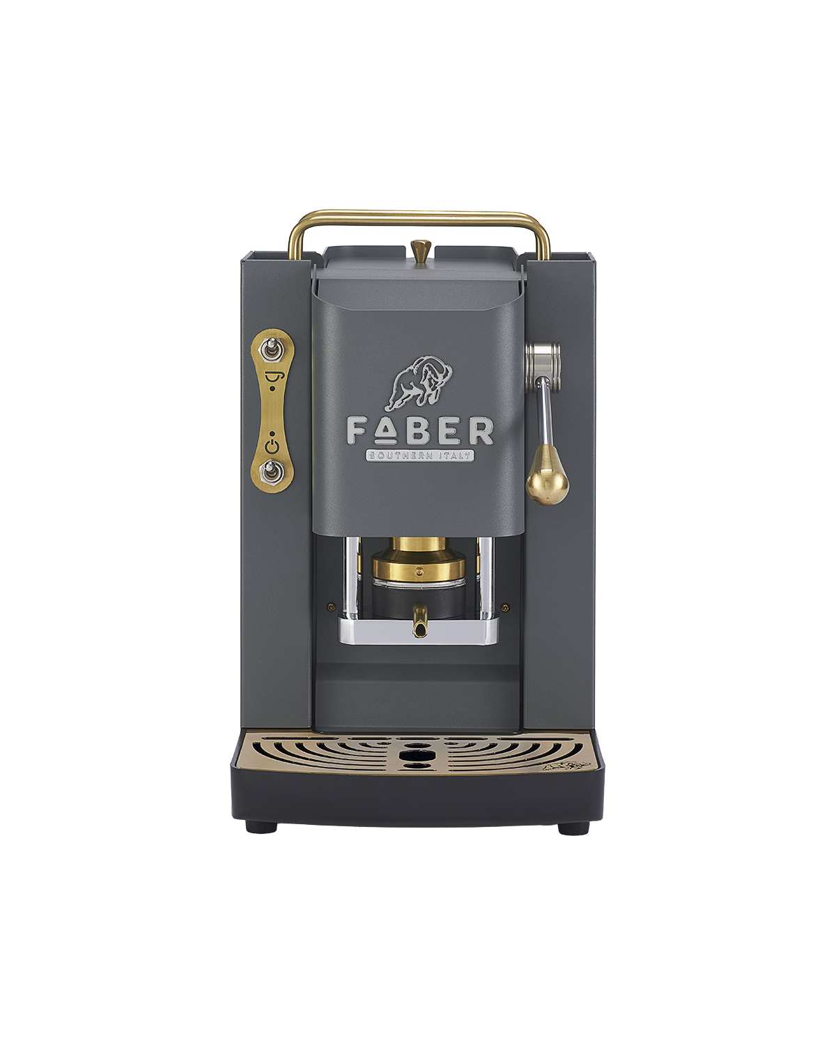 faber-pro-deluxe-3-0-macchina-caff-a-cialde-daytona-grey-ottone-90-thermoblock-o image 1