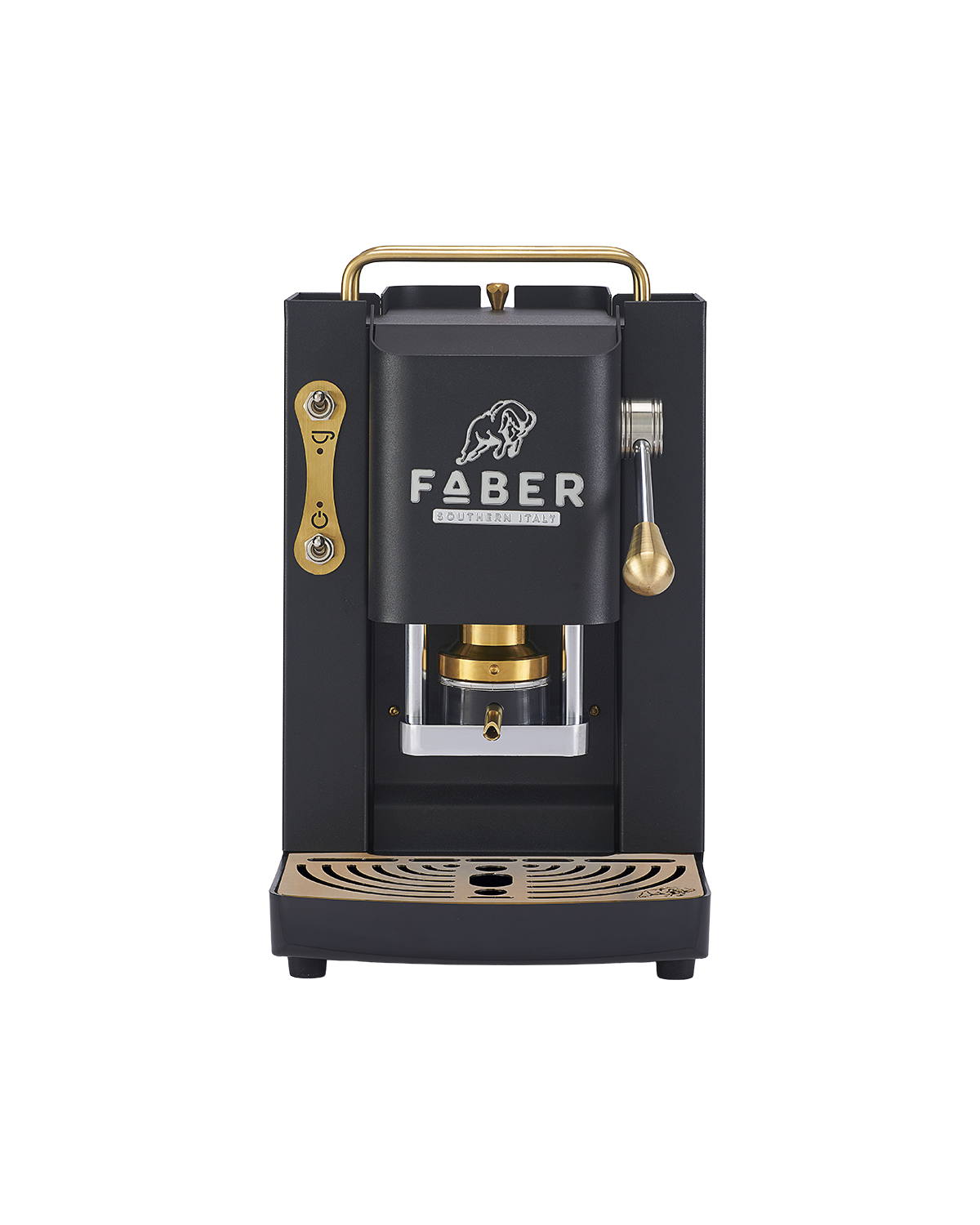 faber-pro-deluxe-3-0-macchina-caff-ese-nero-opaco-ottone-98 image 1