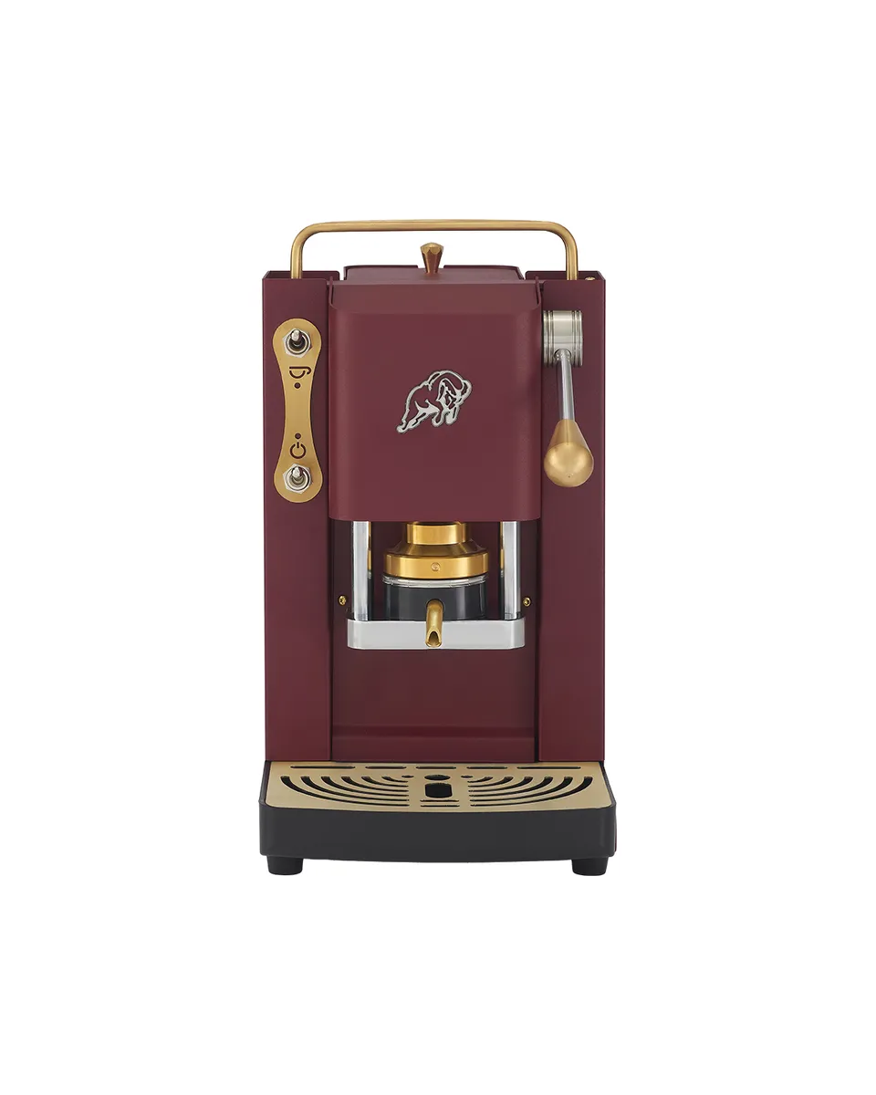 faber-pro-essential-3-0-macchina-caff-a-cialde-cherry-red-ottone image 1