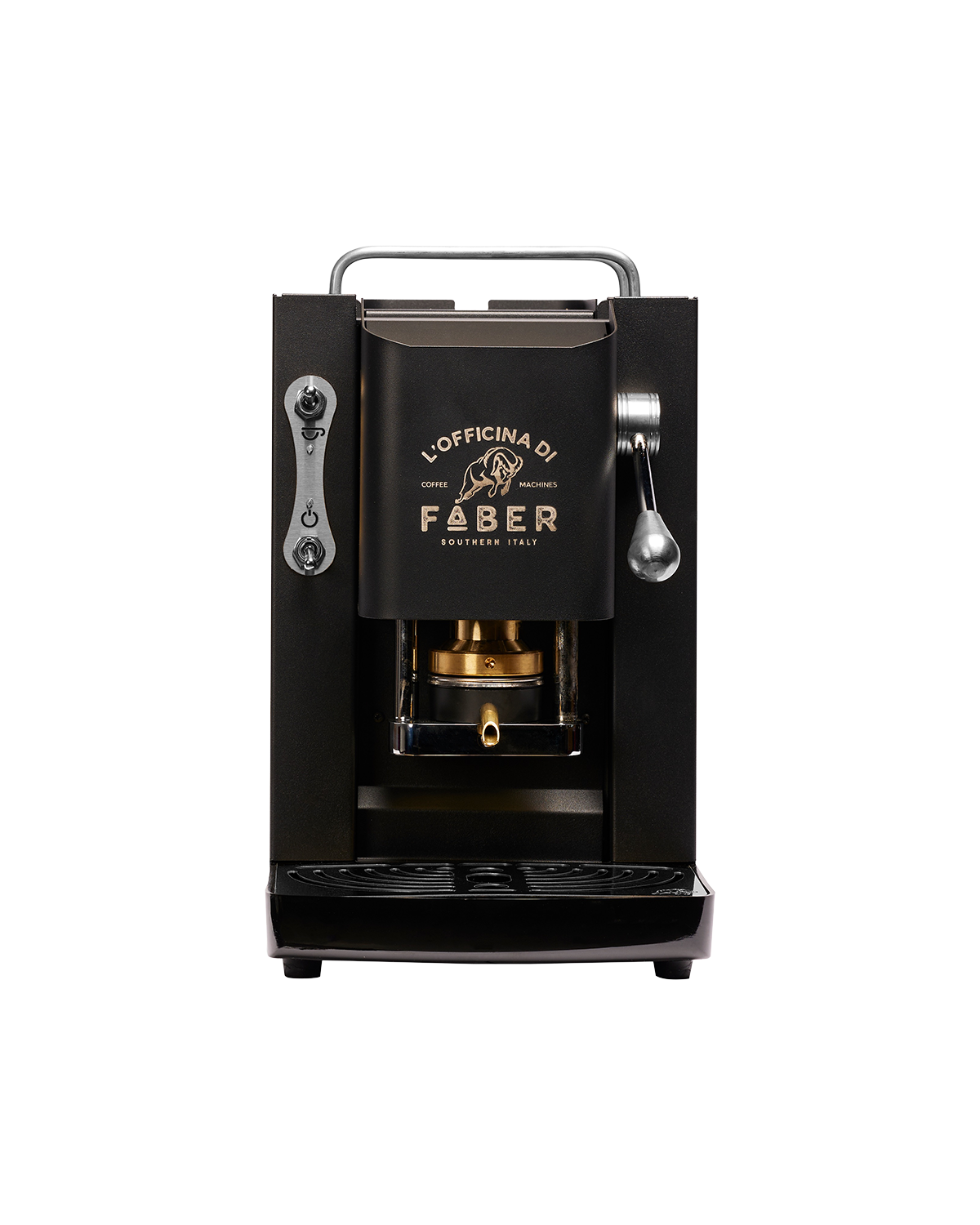 faber-pro-deluxe-2-0-macchina-caff-a-cialde-ese-nero-opaco-cromato image 1