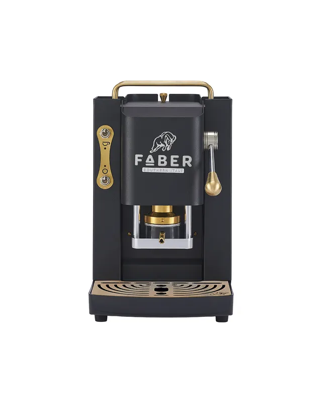 faber-pro-deluxe-3-0-macchina-caff-a-cialde-nero-opaco-ottone-90 image 1