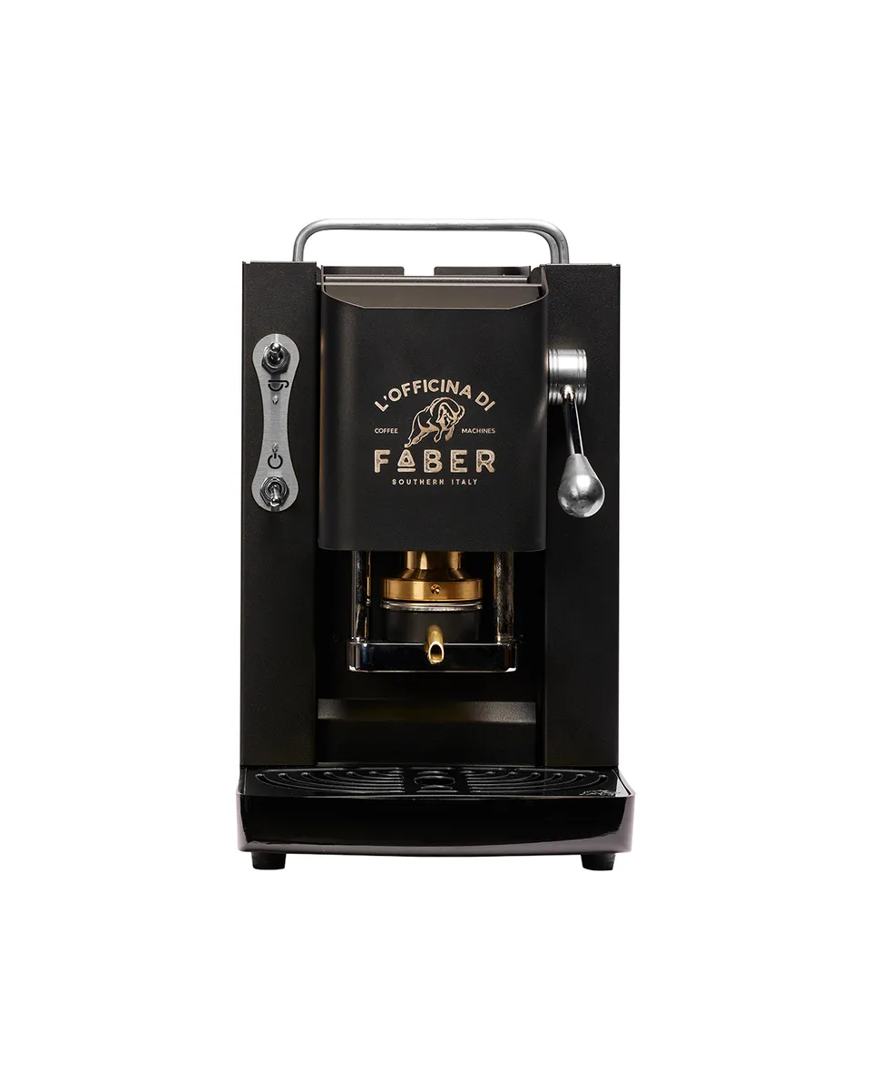 faber-pro-deluxe-2-0-macchina-caff-cialde-ese-nero-opaco-cromo-95-elettrovalvola image 1