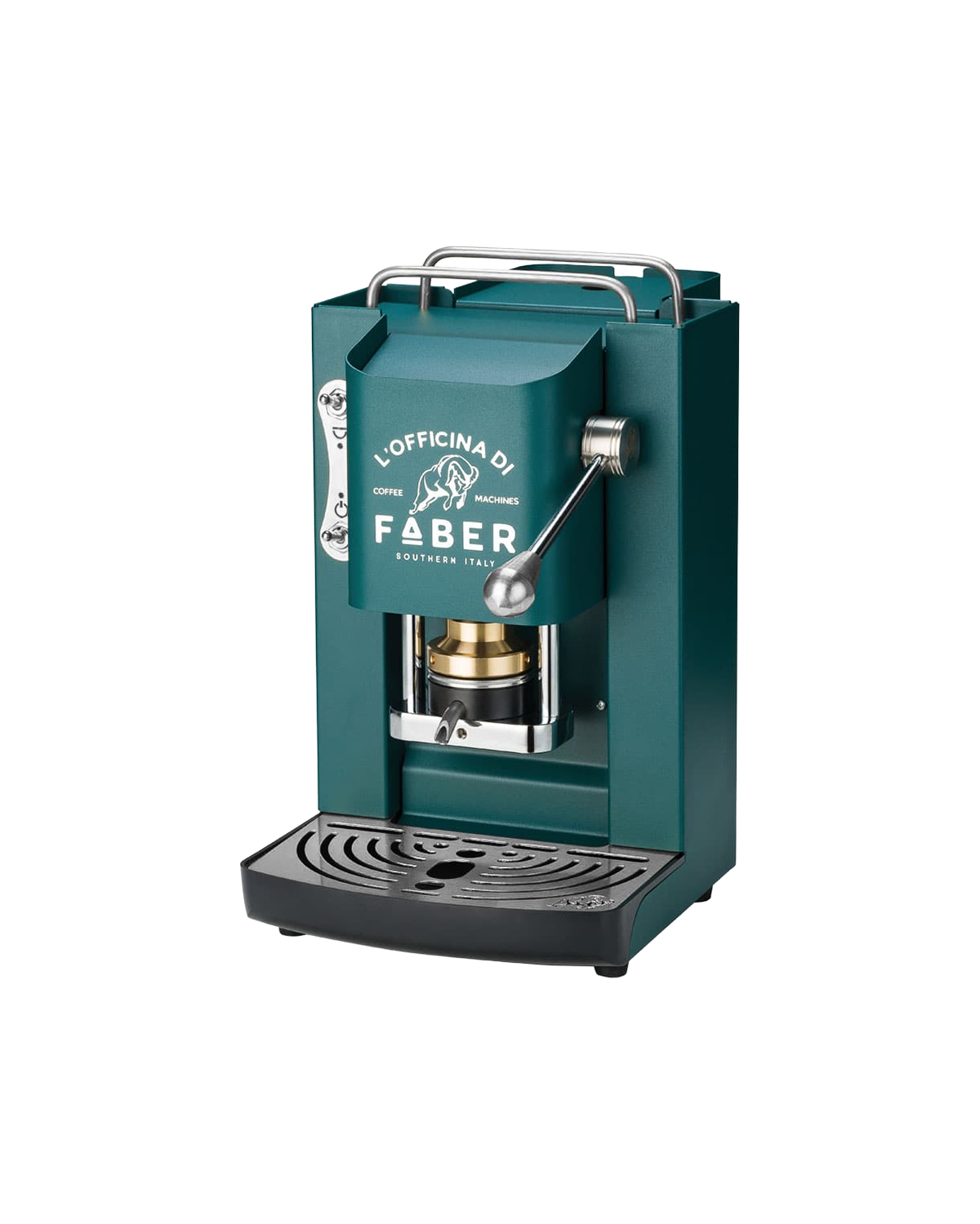 faber-pro-deluxe-2-0-macchina-cialde-ese-british-green-ottone-95-con-elettrovalv image 2