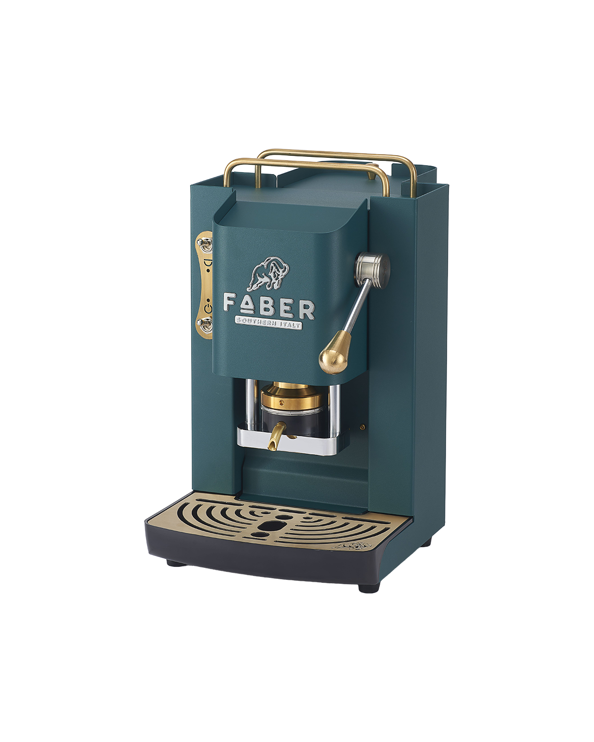 faber-pro-deluxe-3-0-macchina-caff-a-cialde-ese-british-green-ottone-90 image 2
