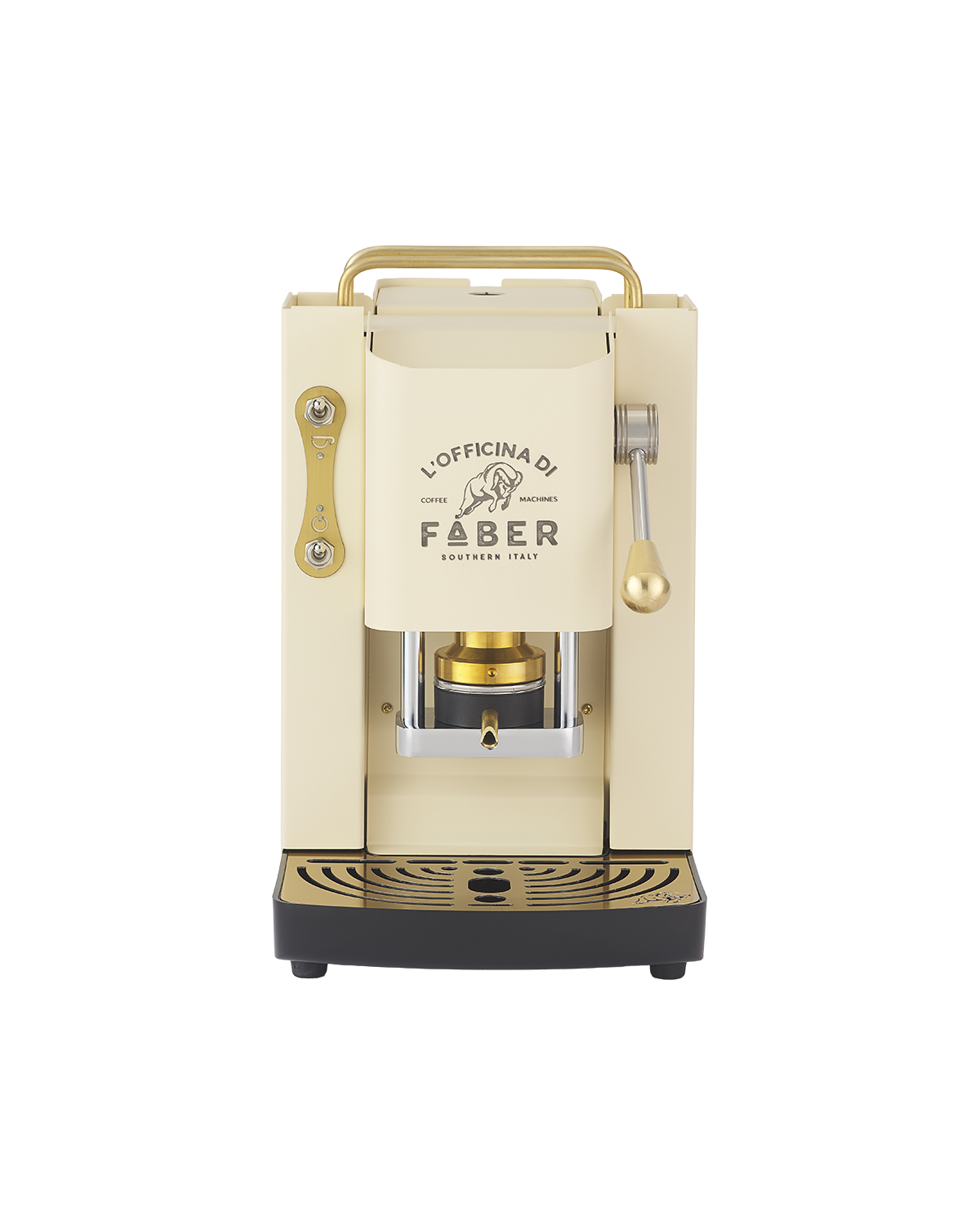 faber-pro-deluxe-2-0-heritage-brass-macchina-per-caff-a-cialde-95-con-elettroval image 1