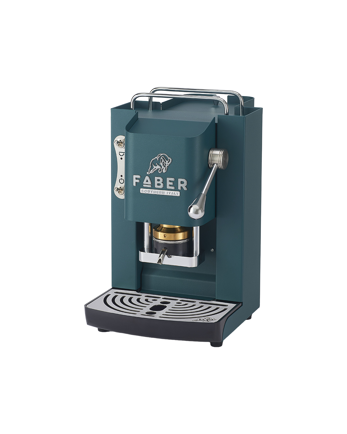 faber-pro-deluxe-3-0-macchina-caff-a-cialde-ese-verde-inglese-cromata image 2