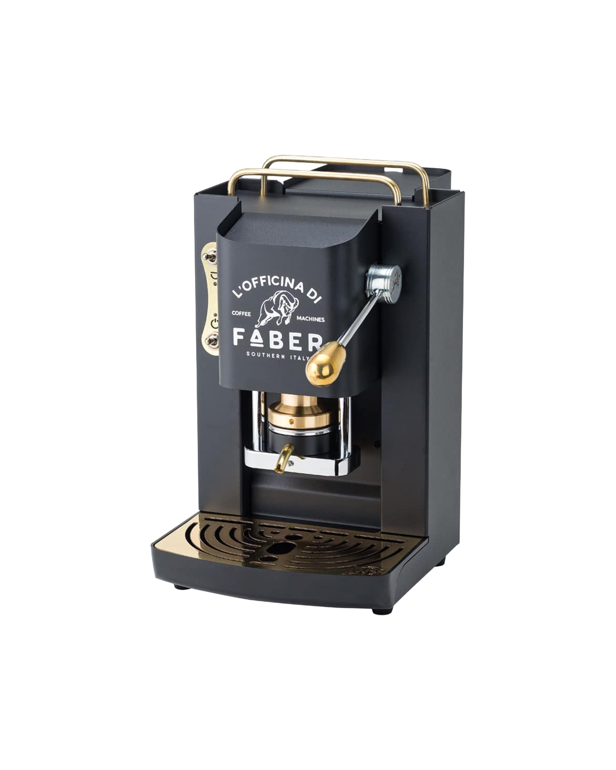 faber-pro-deluxe-2-0-macchina-caff-cialde-ese-nero-matt-ottone-95 image 2