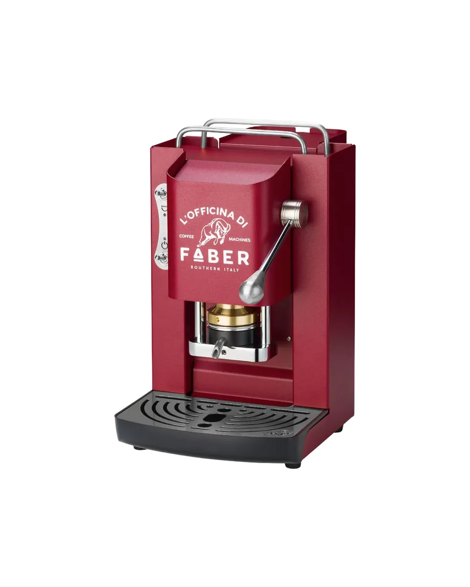 faber-pro-deluxe-2-0-macchina-per-caff-ese-rosso-ciliegia-cromata image 1