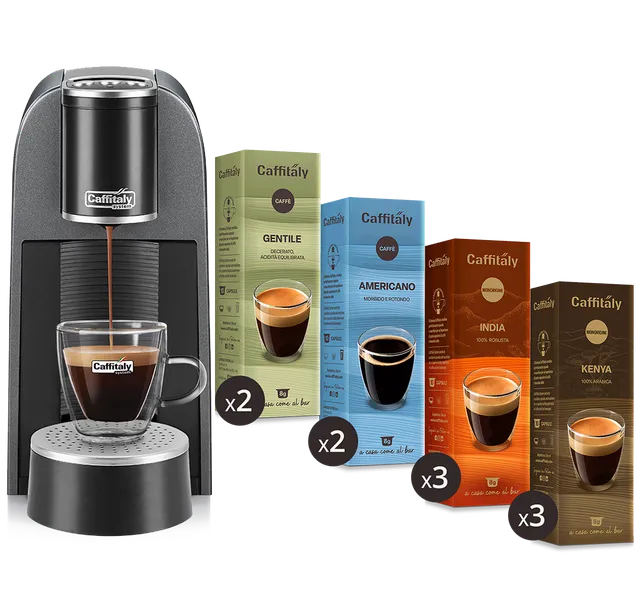 caffitaly-arka-grigia-automatica-pack-tre-macinini-100-capsule image 1
