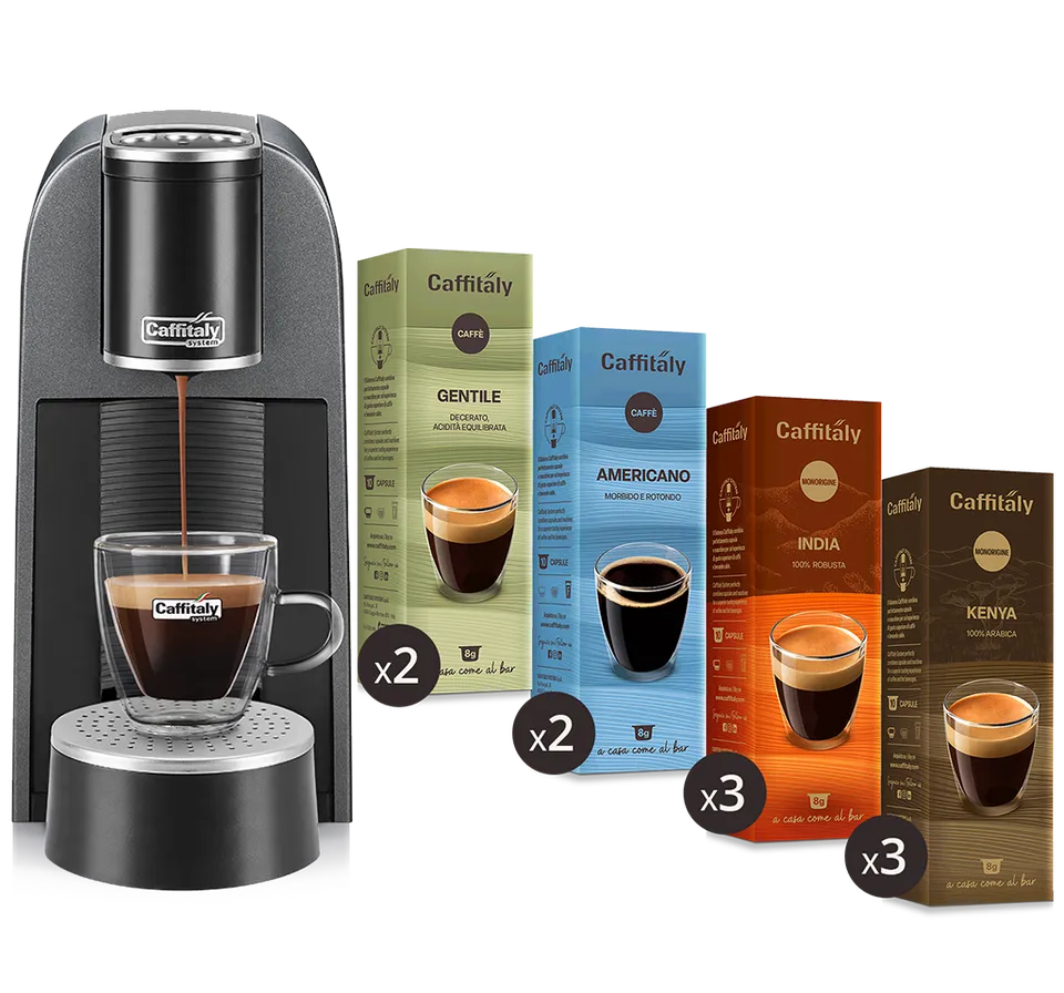 caffitaly-arka-grigia-automatica-pack-tre-macinini-100-capsule image 1