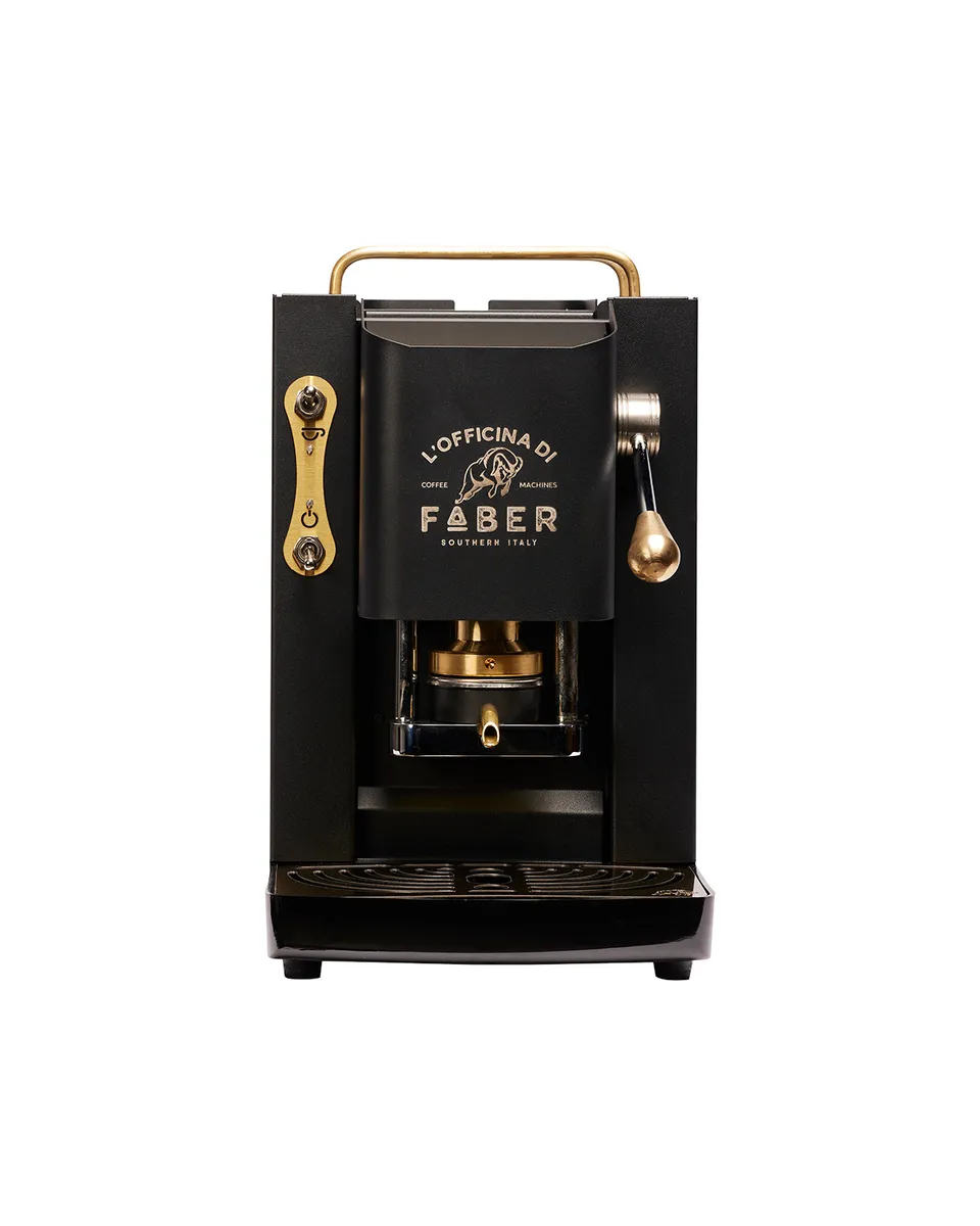 faber-pro-deluxe-2-0-macchina-caff-cialde-ese-nero-matt-ottone-95 image 1